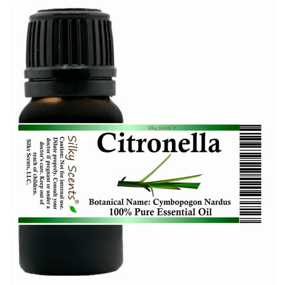 Citronella Essential Oil 5 ml (1/6 fl oz) - 100% Pure and Natural by Silky Scents