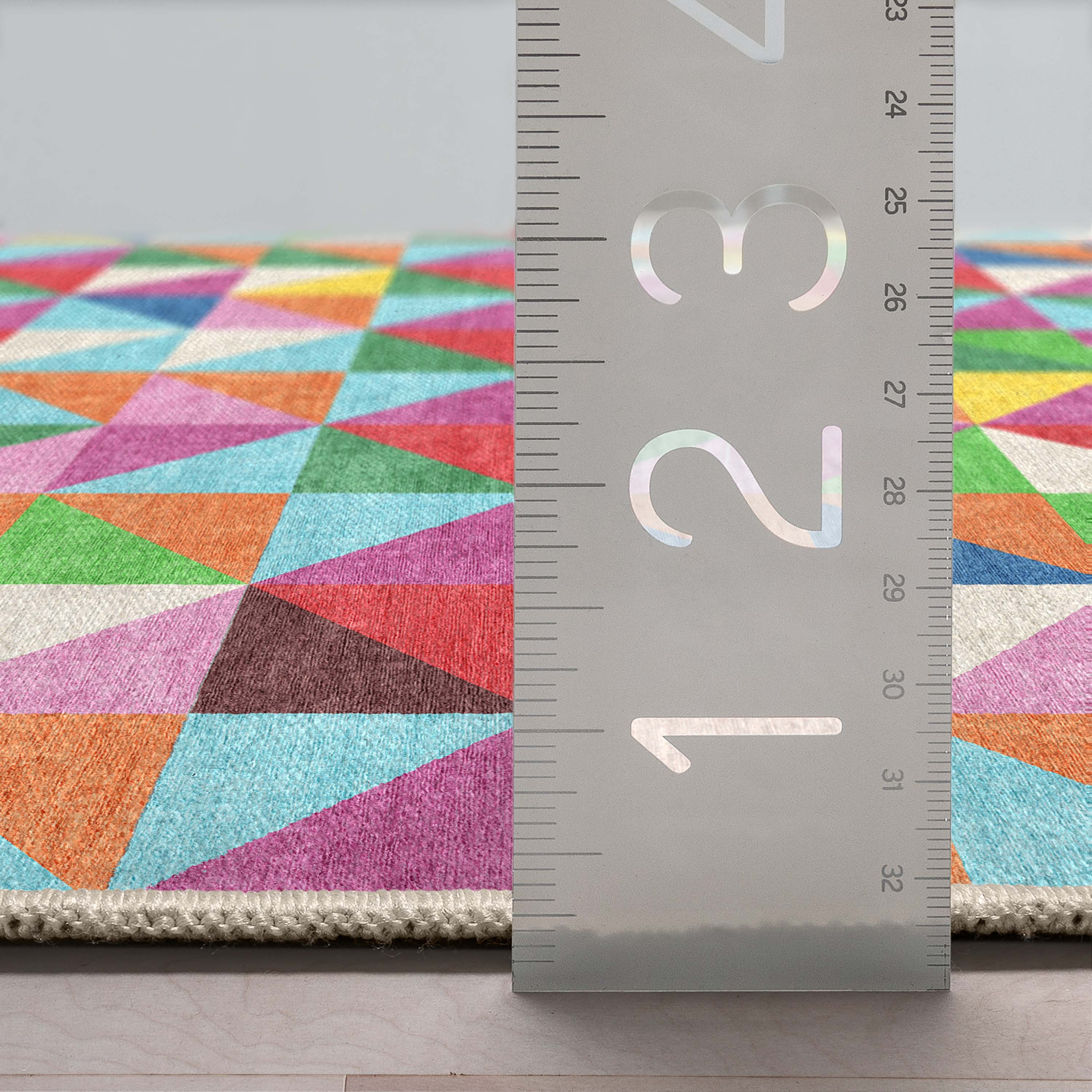Well Woven Crayola Modern Tile Multi Color 3'3" x 5' Area Rug Easy to Clean - Kid & Pet Friendly Rug Perfect for Playroom Living Room Bedroom