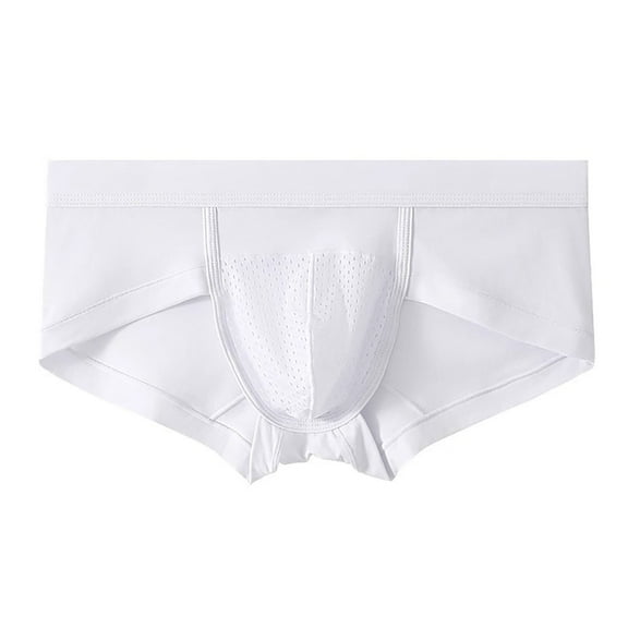 IWRICH Men's Sports Elastic Underwear Soft Breathable Briefs Bulge Pouch Underwears White XL