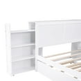 thumbnail image 6 of Bellemave Full Size Storage Bed with Trundle, Wood Platform Bed Frame with Storage Shelves Headboard, Full Beds for Teens Adults Bedroom（White), 6 of 9