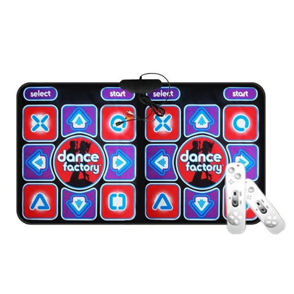Double Dancing Mat Double User Wired Dance Mat Game Non-slip With 2 Remote