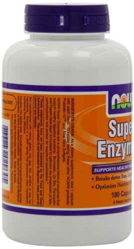 NOW Supplements, Super Enzymes with Bromelain, Supports Healthy Digestion, 180 Capsules