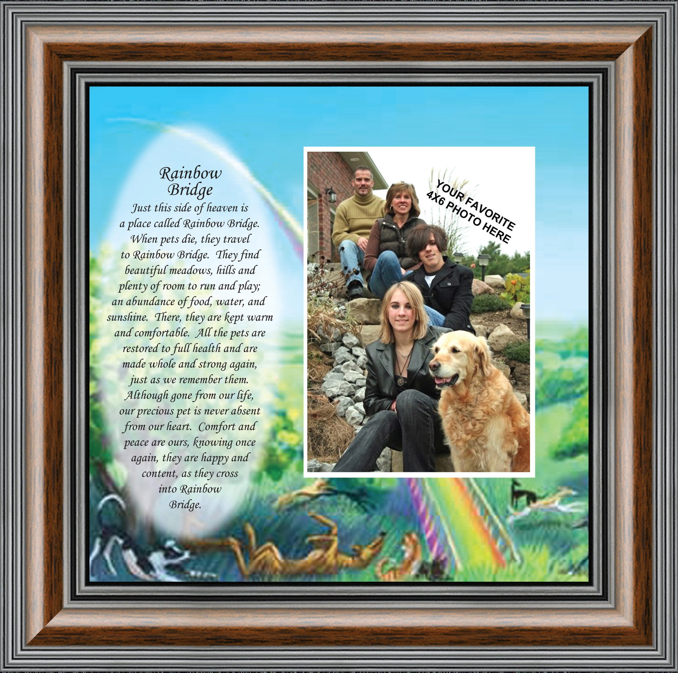 Rainbow Bridge Sympathy For Pets Who Have Passed Away Personalized Picture Frame 10x10 6766 Walmart Com Walmart Com Rainbow Bridge Sympathy For Pets Who Have Passed Away Personalized Picture Frame 10x10 6766 Walmart Com Walmart Com