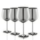 thumbnail image 1 of Juego de copas de vino WOTOR de acero inoxidable, 4 x 532 ml, color plateado, 1 of 6