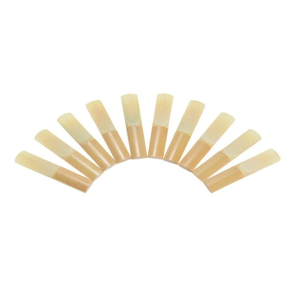 Set of 10 Bamboo Reeds for Bb Tenor Saxophone with 2.5 Strength