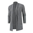 thumbnail image 1 of Men's Mid Length Slim Knit Cardigan Jacket Windbreaker for Stylish Comfortable Layering, 1 of 2