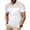 White, variant on Mens Patchwork Print Button Up Shirts Men's Solid Color Short Sleeve Notch Lapel Casual Breathable T-Shirt