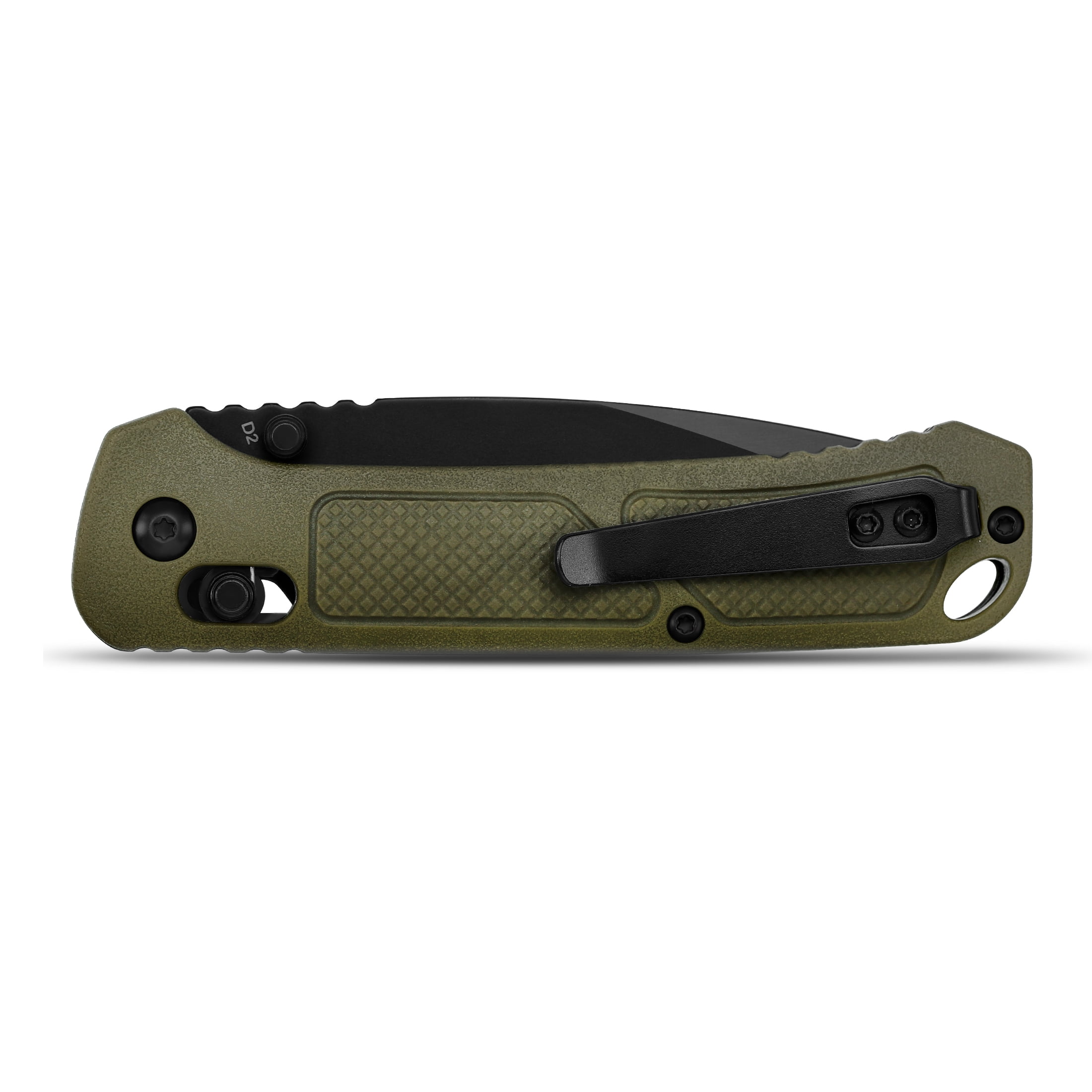 Ozark Trail 7.5 inch Folding Knife,D2 Blade,Ball Bearing,OD Green Handle, Slide Lock Pocket Knives