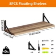thumbnail image 3 of Fairy Farmhouse Natural Floating Shelves (8 Count), 3 of 6