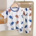 thumbnail image 2 of larppty Children Girl Pajamas Set Soft Comfy Sleepwear Pajamas(7-8 Years,Blue), 2 of 3