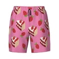 thumbnail image 4 of Lsque Mens Swim Trunks Strawberry Cake Pattern - Bathing Suit Compression Liner - Beach Swim Shorts Swimwear - (S-3XL) - Stretch Quick Dry -XX-Large, 4 of 9