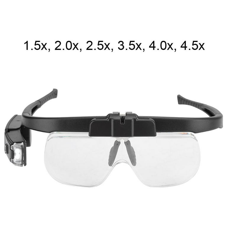 LYUMO Magnifying Glasses, 4.5x Wearable Magnifier Adjustable LED Magnifying  Glasses Spectacles for Book Newspaper Reading, Magnifier 