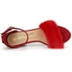 thumbnail image 4 of Sandalias de Tacón Cuadrado Allegra K con Correa En El Tobillo piel sintética para Mujer Rojo 42, 4 of 6