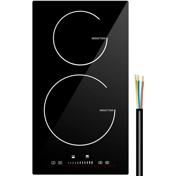 Sincreative 12 inch Induction Cooktop, 2 Burner 240V 3600W Builtin 9