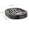 thumbnail image 3 of EeaseMX Jabonera de mano con diseño de calavera y esqueleto gótico, bandeja escurridora de jabón para cocina, baño y ducha (negra), 3 of 7