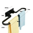 thumbnail image 5 of Toallero sin taladrar Vhermosa toallero plegable autoadhesivo de baño de aluminio negro mate, 5 of 5