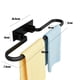 thumbnail image 5 of Twinkle Porte Servilletas Salle de Bains, 90° Pliable Noir Barres Porte Serviettes Mural Adhesif pour Douche et Cuisine, Étanche Barres Porte (50cm, One Bar), 5 of 5