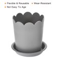 thumbnail image 4 of Maceta de plástico 3.5 Pulgadas Unique Bargains con Platillo kit 6 Paquete gris, 4 of 7