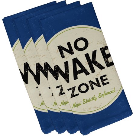 Simply Daisy 19  x 19  Nap Zone Word Print Napkins  Set of 4