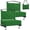 Green, variant on Stadium Seats with Back Support Cushion, Folding Stadium Seats for Bleachers Hold up 400lbs, Wide Bleacher Seat with Shoulder Strap & Handle Comfort for Sports Events (Green, 2pcs)
