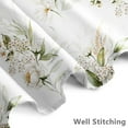 thumbnail image 2 of 72x72 Inches Floral Leaves Shower Curtain Watercolor Blooming White Flowers Eucalyptus Leaf Botanical Nature Plant Shower Curtains for Bathroom Decor Waterproof Polyester with Hooks, 2 of 6