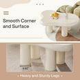 thumbnail image 3 of Tribesigns 39.4" Cloud Coffee Table, Cute Cream Coffee Table with 4 Solid Legs, Modern Center Table for Living Room, Home Office(White), 3 of 5