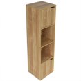 thumbnail image 3 of 4 Cube Wood Storage Shelf with Doors, Natural, 3 of 6