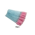 thumbnail image 2 of Vogacara Paquete de 50 cepillos para pestañas, accesorios multicolores para mujeres, varitas dulces para el Día de San Valentín, pinzas para Pinceles de maquillaje y herramientas Varilla Azul/Rosa, 2 of 6