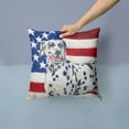 thumbnail image 2 of Carolines Treasures BB9653PW1414 Dalmatian Patriotic Fabric Decorative Pillow  14Hx14W multicolor, 2 of 4