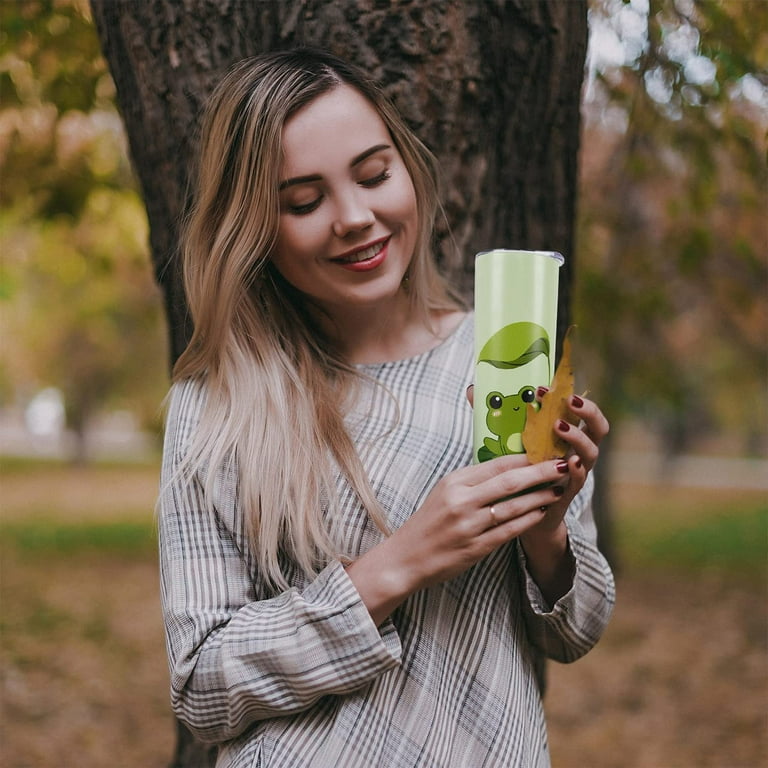Frog Tumbler, Frog Gifts for Women/Frog Lovers, Frog Cup/Coffee Mug/Water  Bottle, Cute Coffee Tumbler/Mugs for Women,Unique Kawaii Frog