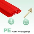 thumbnail image 3 of 5 Pcs Red Plastic Welding Rods 9.5mm x 500mm PE Flat Ribbon Welding Strip with Smoothing Tools (0.4inch x 20inch), 3 of 5