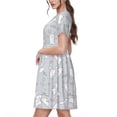 thumbnail image 2 of Balery Fun Rabbit Vestidos sueltos de manga corta para mujer, vestidos de verano 2025, vestidos casuales de corte A con vuelo., 2 of 6