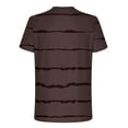 thumbnail image 3 of Lilgiuy Mens Oversized Muscle T-Shirt Gym Workout Solid Color Stripe Print Short Sleeve Lightweight Summer Tee Casual Loose Fit Top Gifts for Your Boyfriend(Brown,5XL), 3 of 4