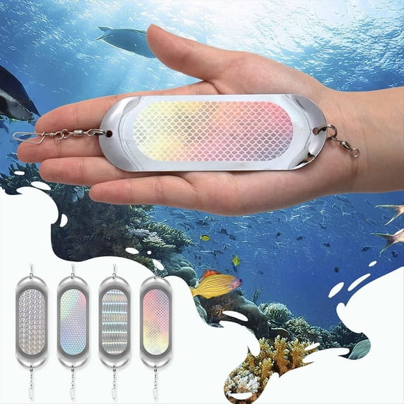 4Pcs Fishing Bait Lure Diving Board Swivel Luminous Planer Board Kokanee Dodger Fishing Flashers Fishing Trolling Tackle
