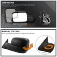 thumbnail image 4 of Spec-D Tuning Manual Flip Up Towing Mirrors Compatible with 1994-2001 Dodge Ram 1500, 1994-2002 Dodge Ram 2500 3500 Left + Right Pair, 4 of 6