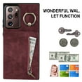 thumbnail image 2 of Dteck for Samsung Galaxy Note20 Ultra Case with Card Holder, RFID Blocking PU Leather Galaxy Note20 Ultra Wallet Case with Ring Kickstand, Magnetic Back Flip Case Note20 Ultra 5G Slim Cover,Winered, 2 of 8