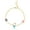 Hello Kitty Blue Flower, variant on Sanrio Hello Kitty and Friends Womens 18kt Gold Plated Bracelet with Flower and Heart Charm Pendants, 6.5 + 1", Officially Licensed