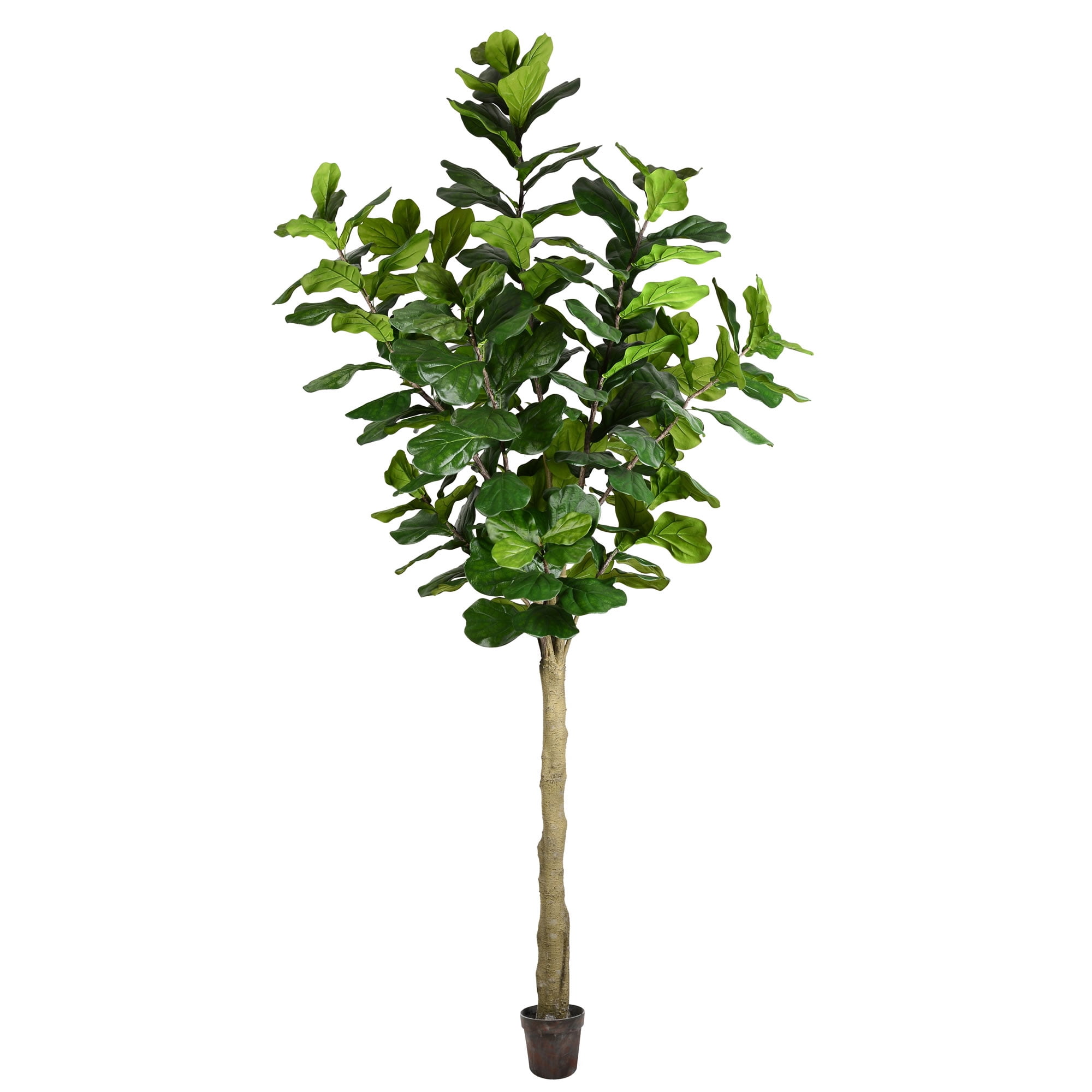 Vickerman Everyday Faux Fiddle Leaf Fig Tree 10ft Tall Green Silk