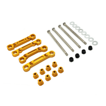 

Metal Reinforced Swing Arm Fixed Screw Pin with Shaft Sleeve for 104001 104002 104072 1/10 RC Car Parts Yellow