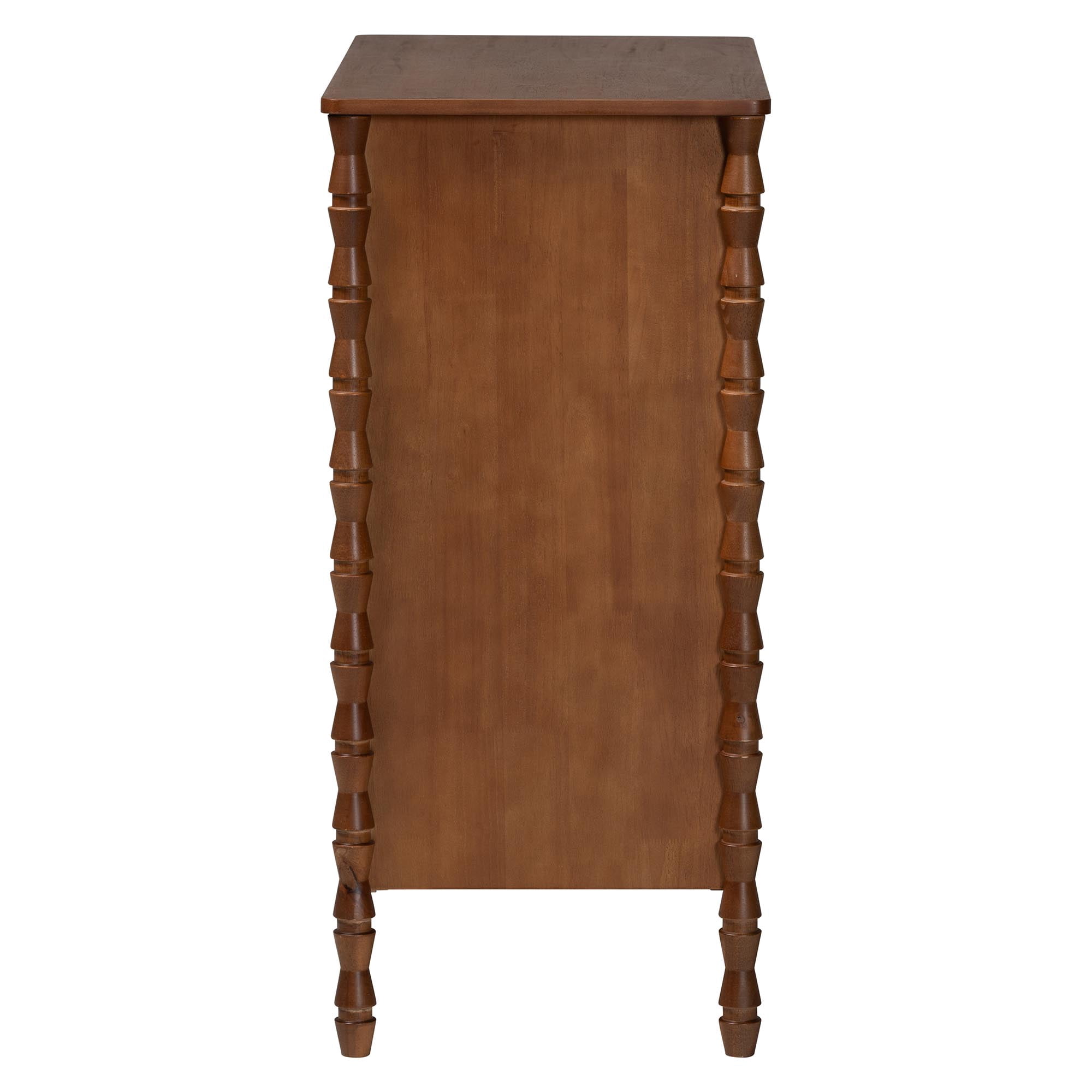 Baxton Studio Danette Modern Chest, 4-Drawer, Walnut Brown
