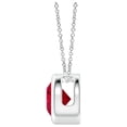 thumbnail image 2 of ANGARA Natural Bezel-Set Round Ruby Solitaire Pendant in 14K White Gold for Women (Size-5mm) | July Birthstone, Birthday, Anniversary, Jewelry Gift for Women | Natural Ruby Necklace, 2 of 10