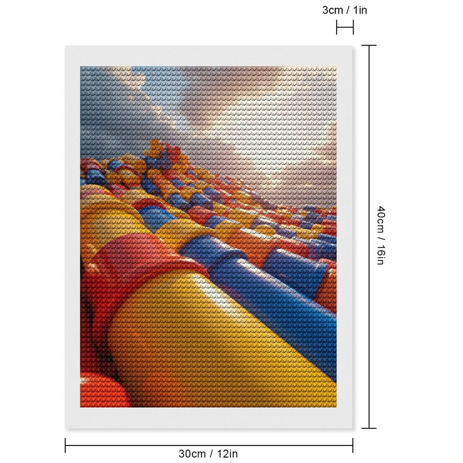 Diamond Art Kits for Adults, Colorful Tubes Sky View Sunset 5D Diamond Painting Kits for Adults Beginners, DIY Full Drill Diamond Painting, Gem Art and Crafts 12x16