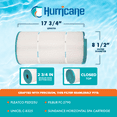 thumbnail image 3 of Hurricane Replacement Spa Filter Cartridge for PSD125U and Unicel C8325, 2 Pack, 3 of 7