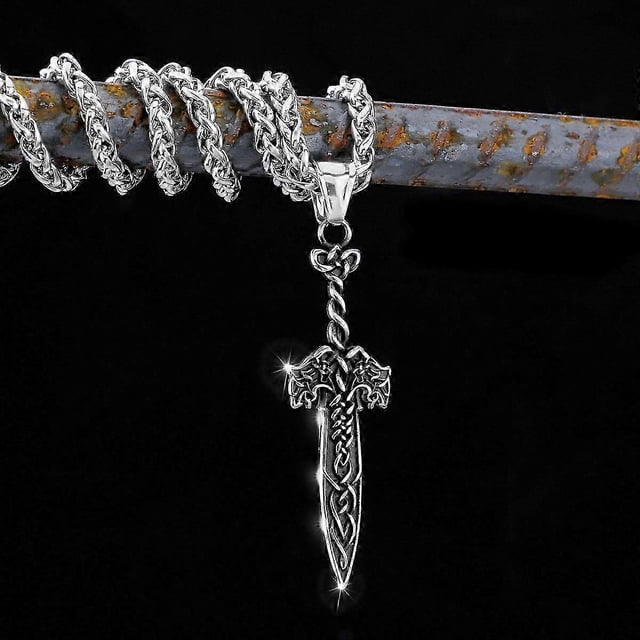 Scandinavian 316L Viking Stainless Steel Viking Sword Rune Pendant Men s Street Rock Jewelry Accessories Men s BFF Gifts