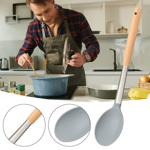 Cqxid Cooking Utensils Under $5 Kitchen Utensils Heat Silicone Cooking Utensils Non Stick Silicone Spatula With Hole Kitchen Tongs Serving Spoons For Kitchen