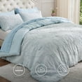 thumbnail image 4 of Juego de Edredón Bedsure King Size Azul Polvoriento Boho 3 Piezas, 4 of 8
