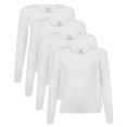 thumbnail image 1 of Bamboo basics Camiseta de mujer, pack de 4 - LARA Manga de tronco, chaleco, cuello redondo, uni Blanco S (Small), 1 of 4