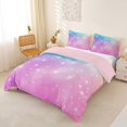 thumbnail image 2 of jejeloiu Rainbow Star Pattern Duvet Cover Set Kids,Abstract Galaxy Bedding Full For Girls,Reversible,3-Piece(No Comforter), 2 of 6