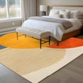 thumbnail image 5 of Orange Blue Yellow Area Rug 5x8 Washable Rug Non Slip Geometric Striped Farmhouse Art Large Area Rug Soft Stainresistant Indoor Floor Carpet for Living Room Bedroom Home Office Dining Room Nursery, 5 of 7
