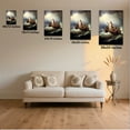 thumbnail image 5 of 1pc Jesus Calming the Storm in a Boat Framed Decor room hanging Wall Picture Decor for Home Gifts, living room, bathroom, bedroom, kitchen wall art decor canvas wall art, 5 of 6